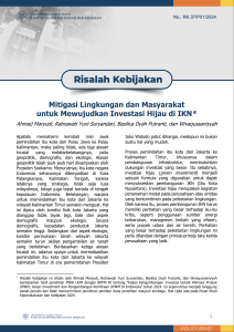 Mitigasi Lingkungan dan Masyarakat untuk Mewujudkan Investasi Hijau di IKN